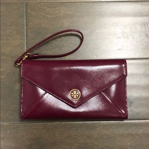 Tory Burch leather envelope clutch